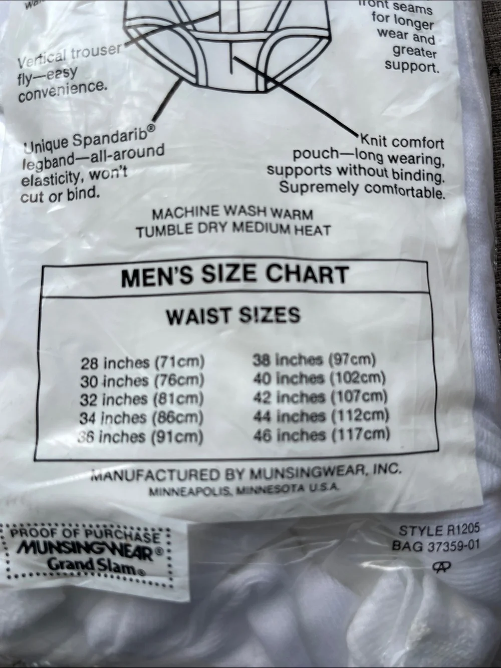 Rare Vintage Munsingwear Grand Slam 100% Cotton Comfort Briefs 3 Pack 34